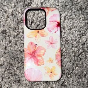 Floral Phone Case - Pink and White
